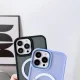 Магнитный цветной матовый чехол для iPhone 15 Pro Max - фиолетовый