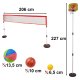 5-in-1 Bērnu sporta komplekts: Badmintons, basketbols, volejbols, teniss, frisbijs