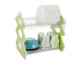 Two-Tier Dish Drainer with Cutlery Holder, 39x39x26 cm