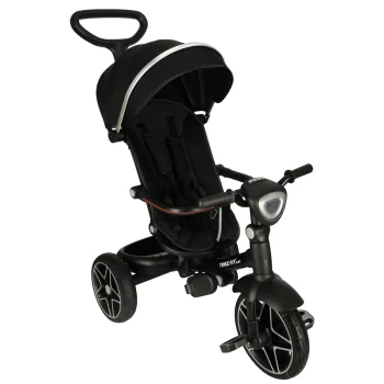 Трехколесный велосипед-коляска Ikonka TRIKE FIX Elite 2-в-1, черный