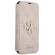 Guess 4G Big Metal Logo atverams vāciņš iPhone 15 / 14 / 13, Rozā