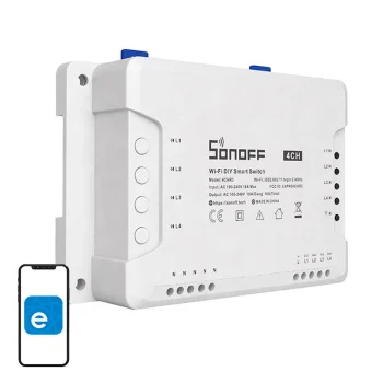 Sonoff viedais 4 kanālu slēdzis Wi-Fi 4CHR3