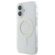 Guess iPhone 16 vāciņš IML Glitter Circle MagSafe, caurspīdīgs