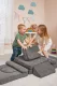Большой модульный детский диван-конструктор ECOTOYS, 10 подушек,...