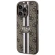 Guess iPhone 14 Pro vāciņš 4G Printed Stripes MagSafe, brūns