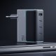 Cuktech AD1404UEU 140W GaN 3x USB-C / USB-A sienas lādētājs ar kabeli pelēks