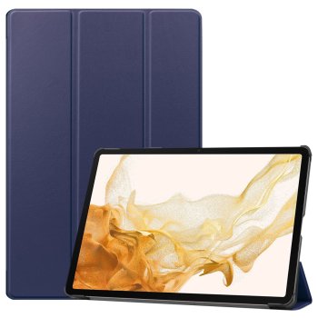 Samsung Galaxy Tab S9+ Plus (SM-X810, SM-X816B) Trifold Stand PU Leather Cover Case, Blue | Чехол Книжка...