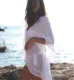 Lightweight beach tunic pareo, universal size, white