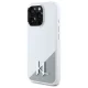 Apple iPhone 16 Pro 6.3\" Karl Lagerfeld Silicone Shadow Metal Initial MagSafe Case Cover, White | Telefona Maciņš...