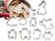 Christmas Gingerbread Cookie Cutters 15 pcs Silver