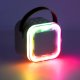 Portable Karaoke Machine with Bluetooth Speaker and Microphone, USB, LED, Beige
