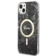 Apple iPhone 14 Plus 6.7\'\' Guess Marble MagSafe Case Cover + Charger (GUBPP14MHMEACSK), Black | Telefona Maciņš...