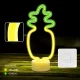 Светодиодный неон на подставке Forever Light Ананас, оранжевый/зеленый
