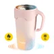 4Fizjo Mountain Goat Thermal Mug with Straw 650ml, Pink