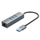 Premium Adapteris Usb 3.0 - (3 Porti) + Rj45, 0,15 M | Adapter Ports) 0.15M