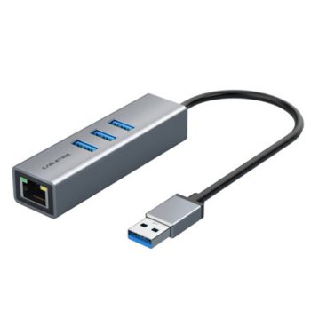Premium Adapteris Usb 3.0 - (3 Porti) + Rj45, 0,15 M | Adapter Ports) 0.15M