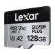 Atmiņas karte Lexar High-Performance Silver Plus microSDXC 128 GB + SD adapteris