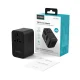 Дорожный адаптер Choetech PD5022 70W со встроенным кабелем USB-C, черный