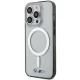 BMW iPhone 14 Pro vāciņš Silver Ring MagSafe, caurspīdīgs