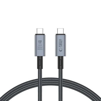 Tech-Protect UltraBoost Max USB-C 4.0 kabelis 240W 8K 40Gbps 1m, pelēks