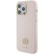Guess iPhone 15 Pro Max vāciņš Silicone Logo Strass 4G, rozā