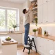 Складная стальная стремянка на 3 ступени ModernHome, черная