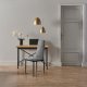 Dining Chairs Set of 4 Upholstered Quilted Kitchen Chairs for Living Room, Grey