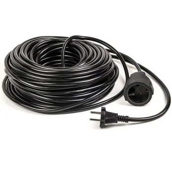 Elektriskais pagarinātājs 30 m, 1 ligzda, 2x1.0 mm², melns