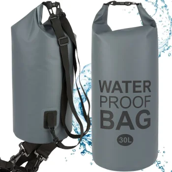 Ūdensnecaurlaidīgs maiss / mugursoma 30L, pelēks