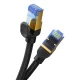 Baseus быстрый интернет-кабель RJ45 cat.7 10Gbps 8м плетеный черный