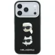 Karl Lagerfeld Saffiano vāciņš priekš iPhone 18 Pro / 17 Pro, Karl & Choupette, melns