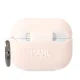 Чехол Karl Lagerfeld KLAPRUNIKP Silicone Karl Head 3D для AirPods Pro, розовый