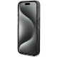 Guess iPhone 15 Pro vāciņš Liquid Glitter Gold Stripes, melns