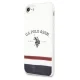 Apple iPhone 8 / 7 / SE (2020) (2022) 4.7\" US Polo Tricolor Pattern Collection Case Cover (USHCI8PCSTRB), White