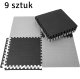 EVA Foam Puzzle Exercise Mat 60x60cm 9 pcs, Grey/Black