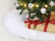 Ziemassvētku Eglīšu Paklājs, Balts Pūkains, Apaļš, 90 Cm | Christmas Tree Rug Mat, White Furry, Round