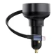 Baseus Enjoyment Pro USB-C (sieviešu) / USB-C (vīriešu) 60W auto lādētājs - melns | Phone Car Charger