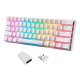 Bezvadu mehāniskā tastatūra Motospeed SK62 White (zils slēdzis) | Wireless mechanical keyboard