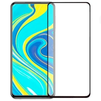 5D защитное стекло для Xiaomi Redmi Note 9 Pro / 9s / Max, черное закруглённое...