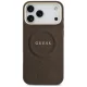 Guess Peony Hot Stamp MagSafe Case for iPhone 17 Pro Max Brown