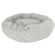 Plush Donut Calming Pet Bed for Dogs and Cats 60 cm, Light Grey