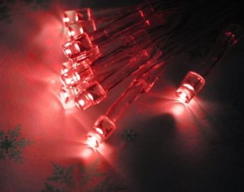 Ziemassvētku virtene 10 LED lampiņas, Sarkans | Christmas Lights
