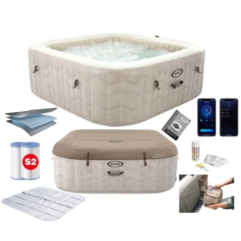 Intex 28472 piepūšamais SPA baseins ar hidromasāžu, 6 personām, 196x71 cm