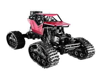 Vadāms apvidus auto 2in1 4x4, ar riteņiem un kāpurķēdēm, Sarkans