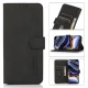 Nokia C10 / C20 KHAZNEH Lint Texture Leather Magnetic Flip Cover Shell Case, Black | Telefona Vāciņš Maciņš...