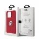 Чехол Karl Lagerfeld Silicone Karl&Choupette Heads Ring MagSafe для iPhone 15 Pro, Красный
