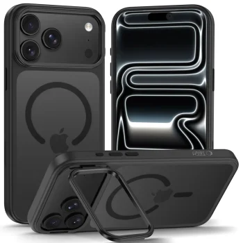 Чехол Tech-Protect MagStand MagSafe CC для iPhone 18 Pro / 17 Pro с подставкой, Matte Black