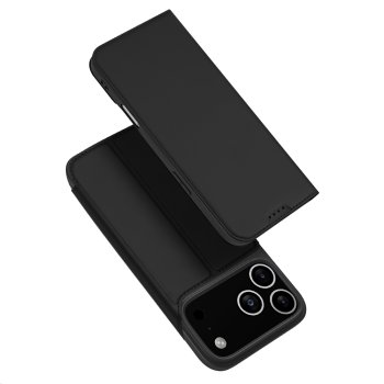 Dux Ducis Skin Pro Phone Case Cover iPhone 17 Pro with Flip and Card Slot - Black