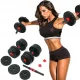 4Fizjo 315 Regulējamas bituma hanteles 2 x 20 kg, melnas/sarkanas