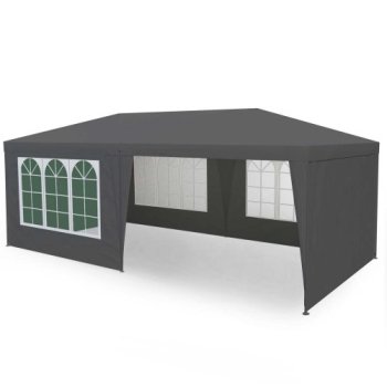 Dārza telts paviljons 3x6 m MultiGarden ar 6 sienām, pelēks